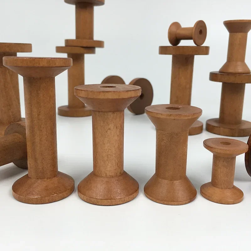 Vintage Wooden Spools DIY Reel - Organza Ribbon Spool ulasan dan harga