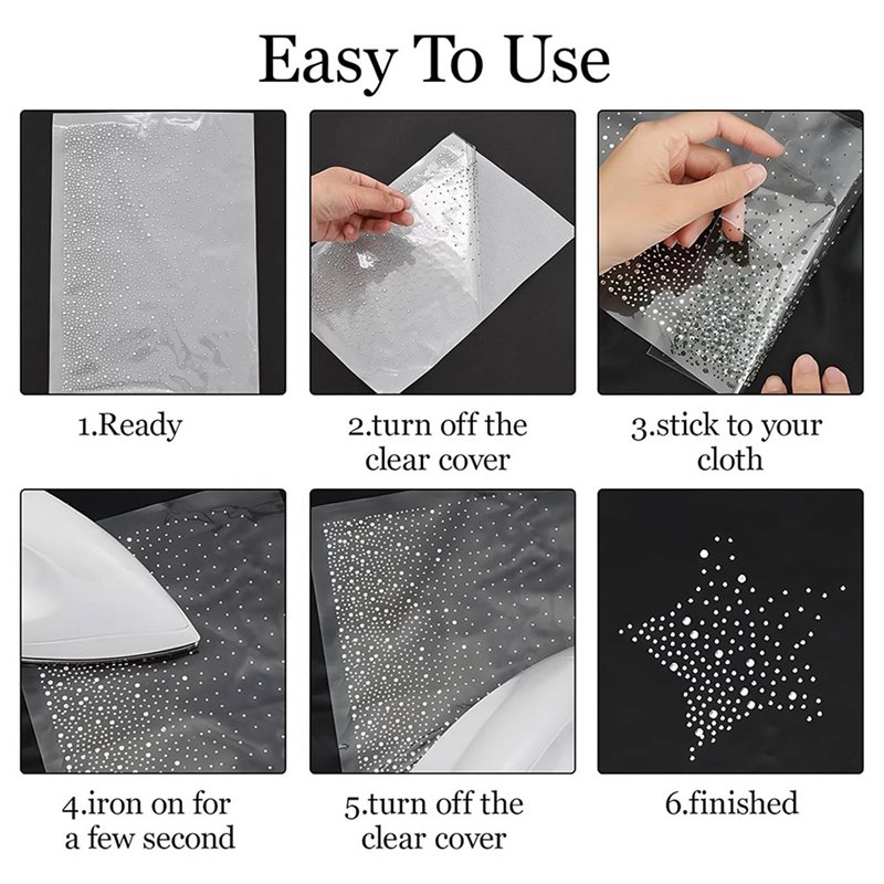 ~Latest Model 51 Sheet Iron-On - Hotfix Rhinestone Sheet ulasan dan harga