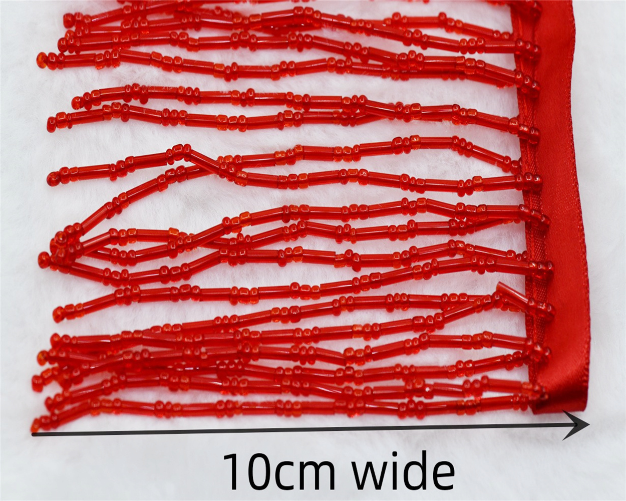 1yard 10cm wide glass Beaded F - Beaded Trim Fringe ulasan dan harga