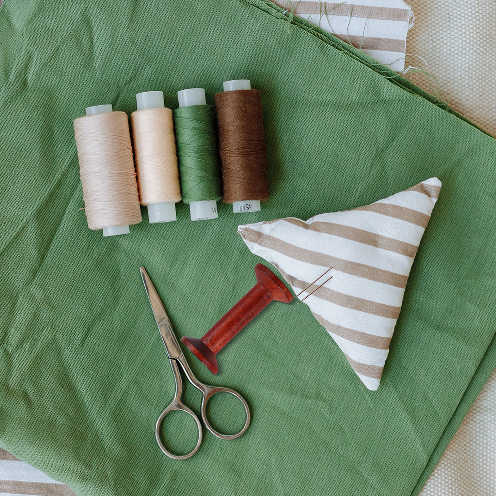 6Pcs Wooden Empty Spools for C - Embroidery Craft ulasan dan harga
