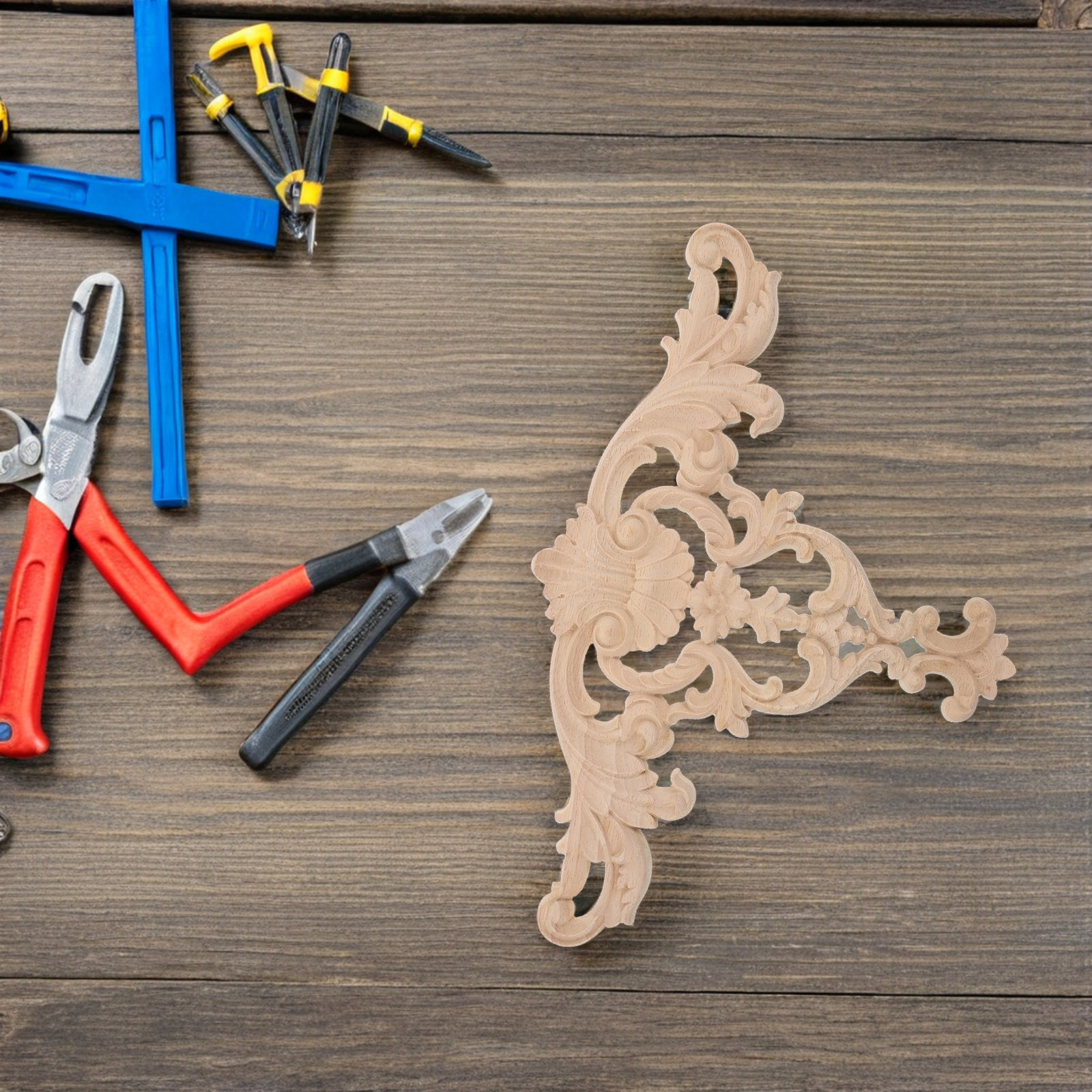 Wood Carved Appliques for Furn - Embellish Craft ulasan dan harga