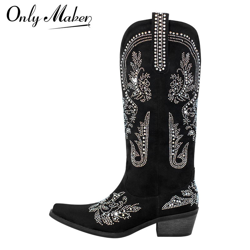 Onlymaker Women Pointed Toe Rh - Sew On Rhinestone ulasan dan harga