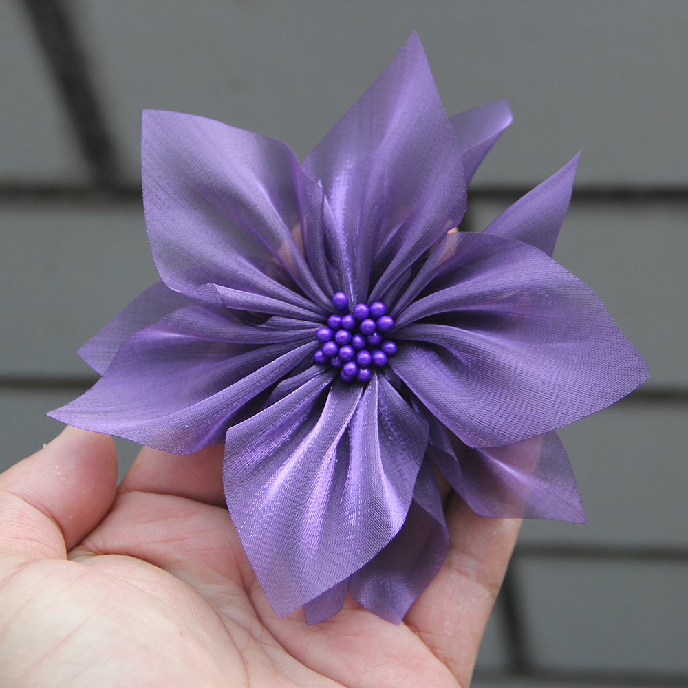 11cm Light Sense Yarn Flower O - Applique Patch Flower ulasan dan harga