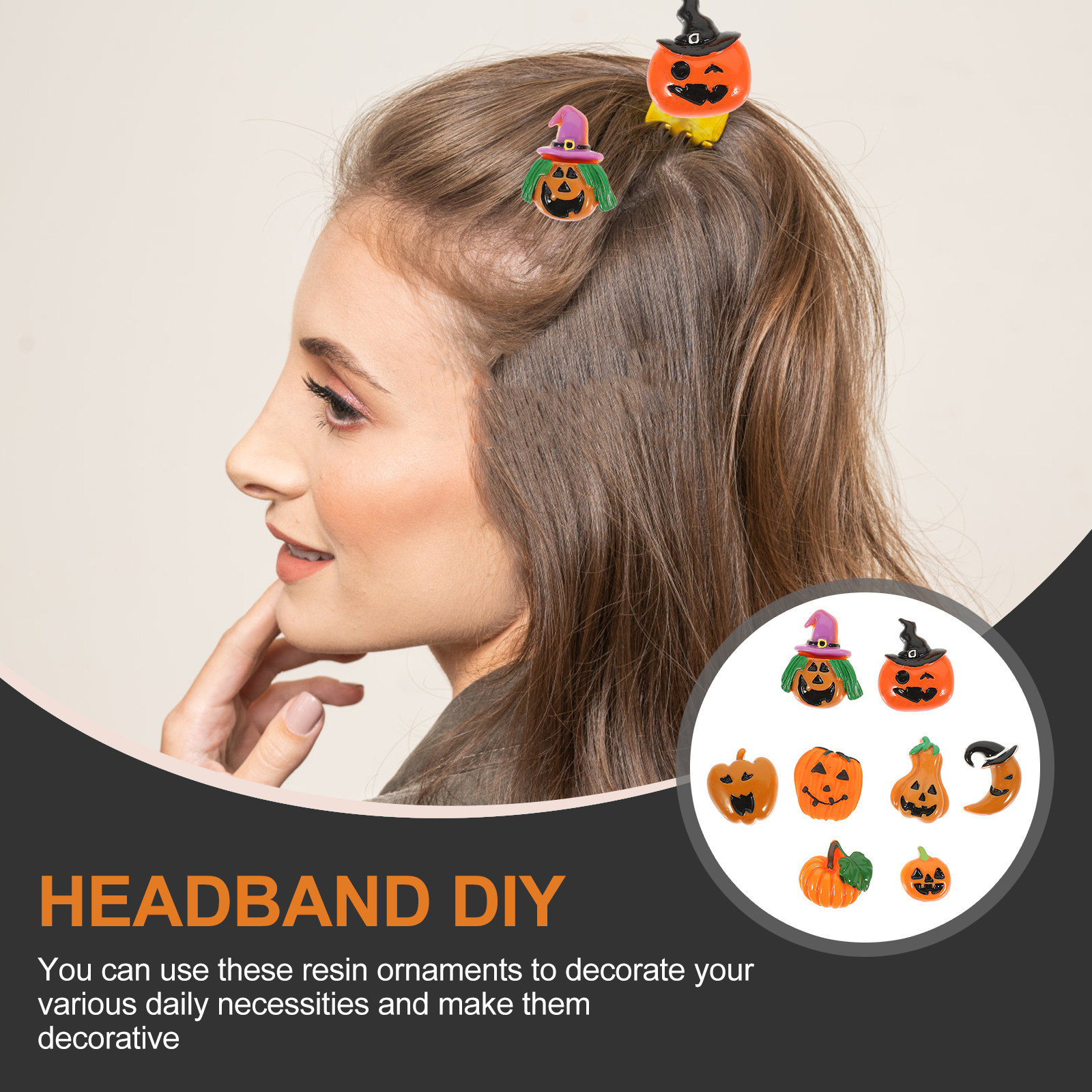 24Pcs Resin Halloween Pumpkin  - Embellish Craft ulasan dan harga