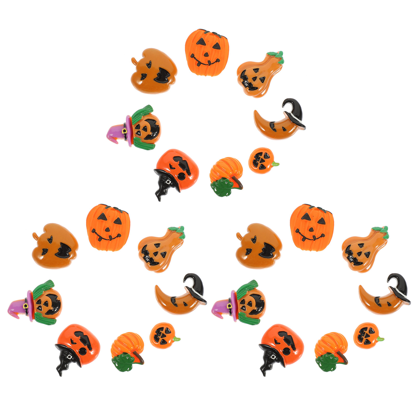 24Pcs Resin Halloween Pumpkin  - Embellish Craft ulasan dan harga