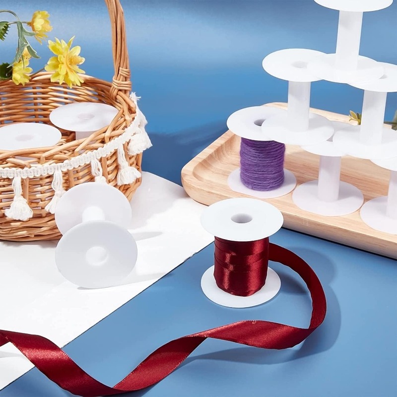 20pcs Empty Plastic Spools 2 I - Organza Ribbon Spool ulasan dan harga