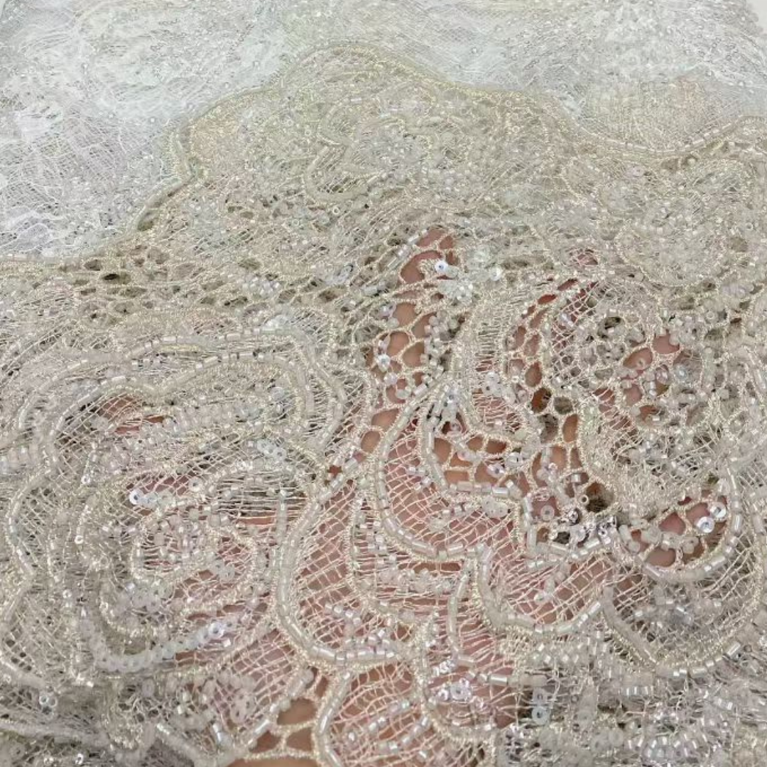 Lastest African French Floral  - Beaded Trim Fringe ulasan dan harga
