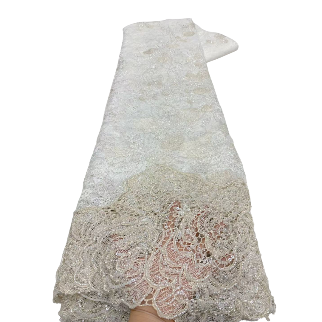 Lastest African French Floral  - Beaded Trim Fringe ulasan dan harga