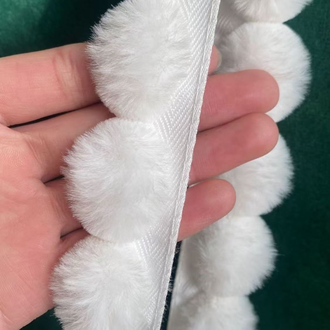 3cm Faux Rabbit Fur Pom Pom Ba - Fringe Ribbon Sewing ulasan dan harga