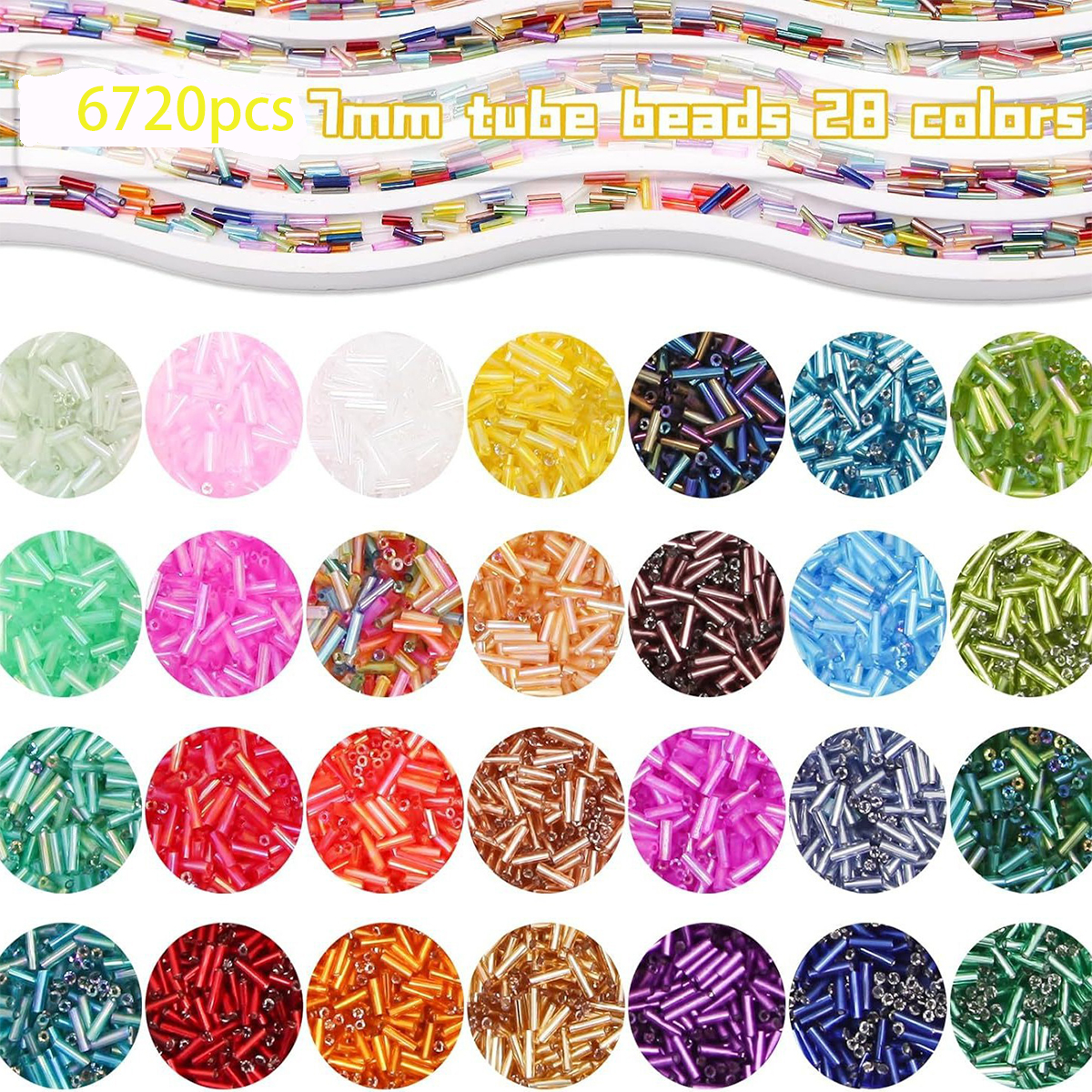 About 6720Pcs/Box 7mm 28 Color - Craft Embellishment Storage ulasan dan harga