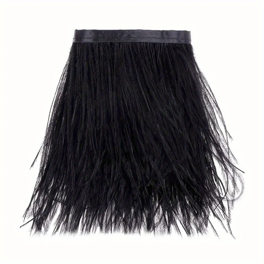 1/10M Natural Plume Black Ostr - Feather Trim Marabou ulasan dan harga