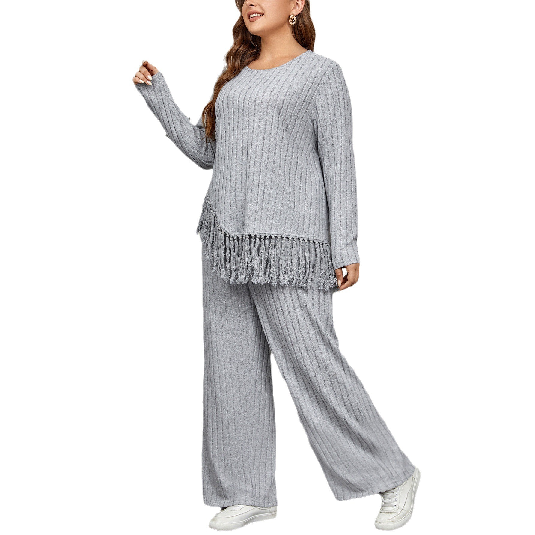 Women's 2-piece Set Casual Pan - Tassel Fringe Trim ulasan dan harga