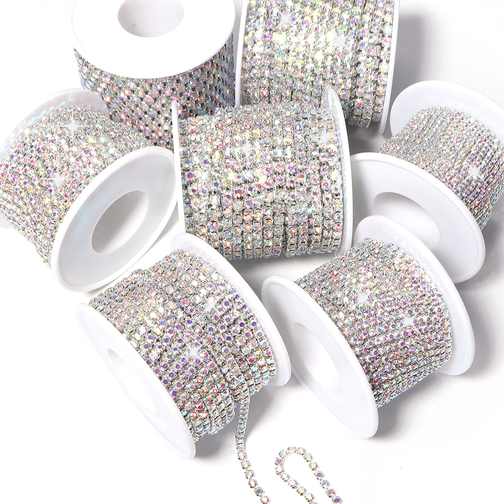 10Yards Glitter Rhinestone Cla - Sew On Rhinestone ulasan dan harga