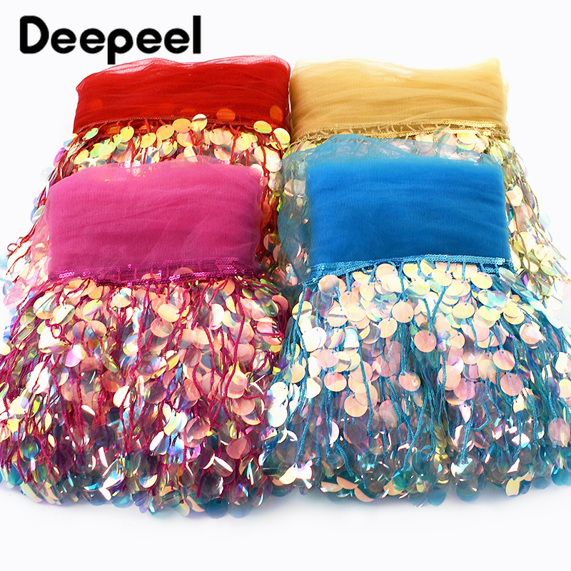 3Yards 17cm Beaded Sequins Tas - Beaded Trim Fringe ulasan dan harga