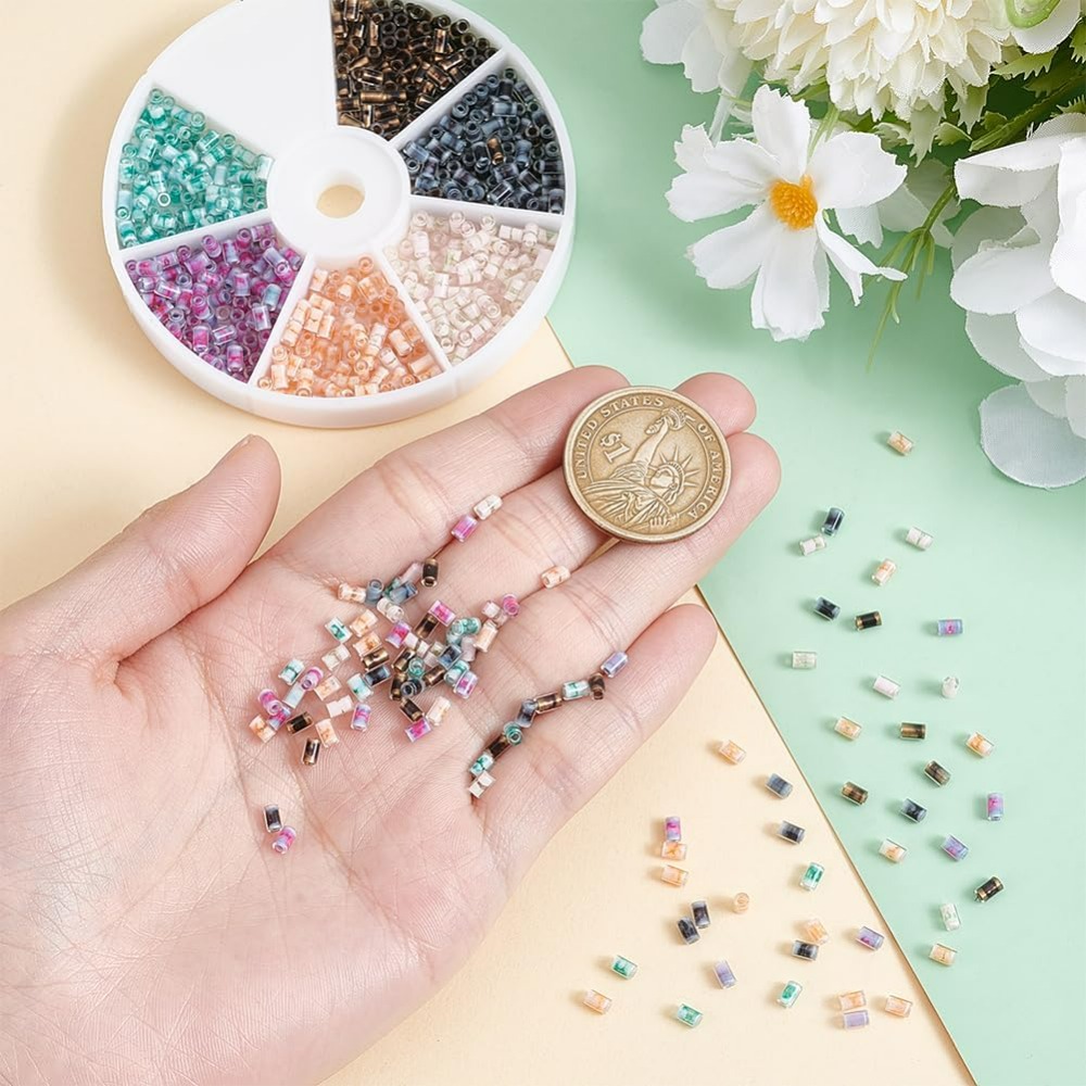 720pcs 6 Colors Tube Beads 24g - Embroidery Craft ulasan dan harga
