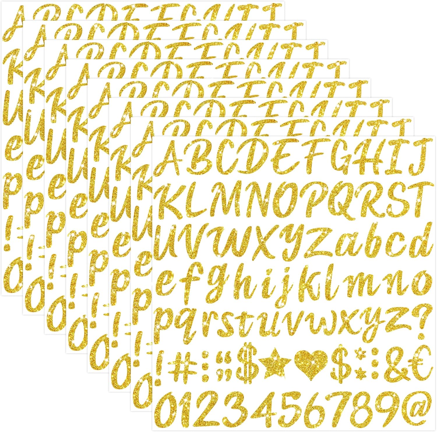 664 Pcs/8Sheets Gold Glitter A - Glitter Vinyl Roll ulasan dan harga