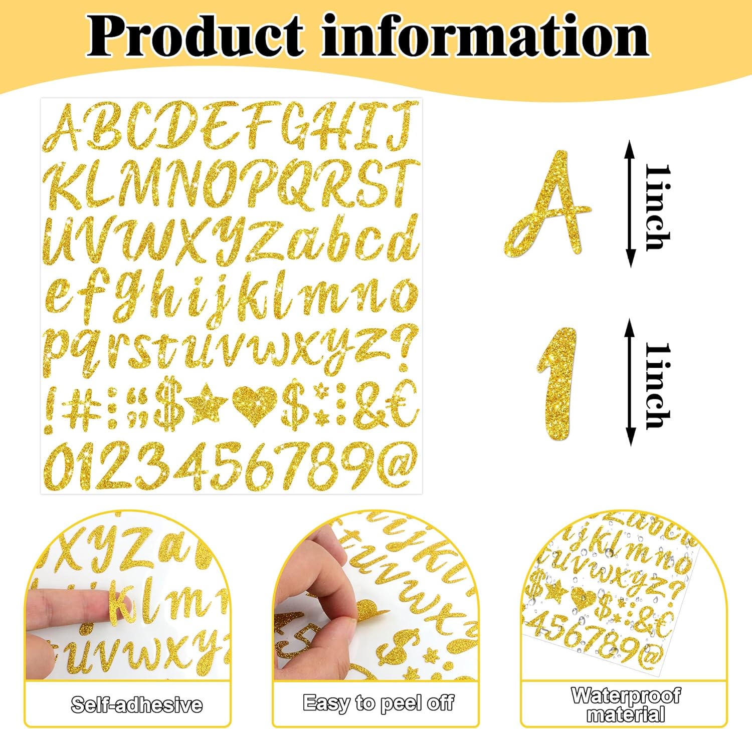 664 Pcs/8Sheets Gold Glitter A - Glitter Vinyl Roll ulasan dan harga