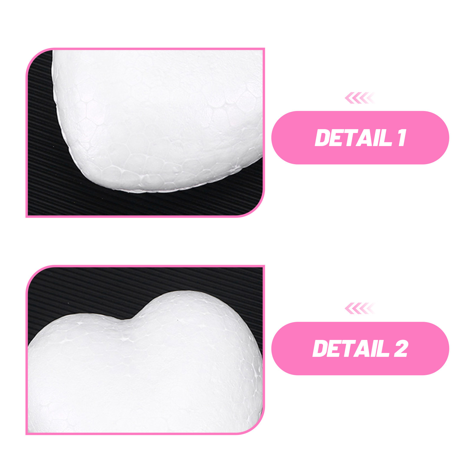 20Pcs Blank Heart Foam Balls L - Embellish Craft ulasan dan harga