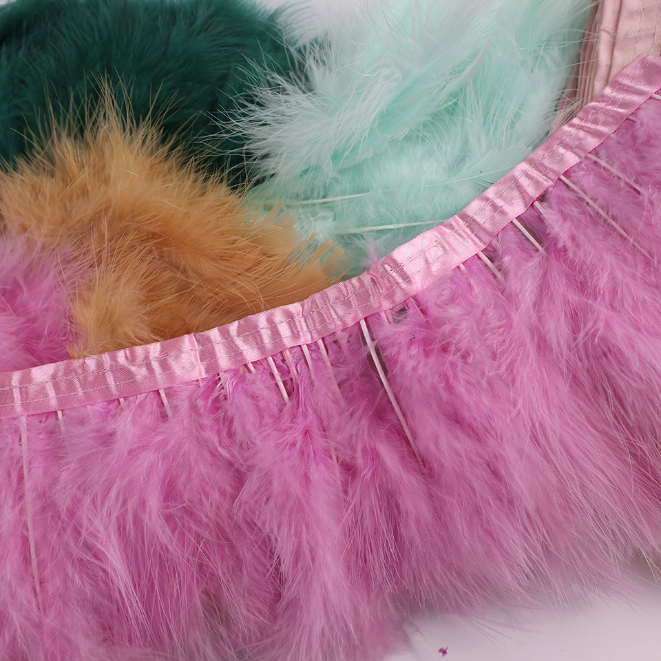 10 Meters Natural Turkey Marab - Feather Trim Marabou ulasan dan harga