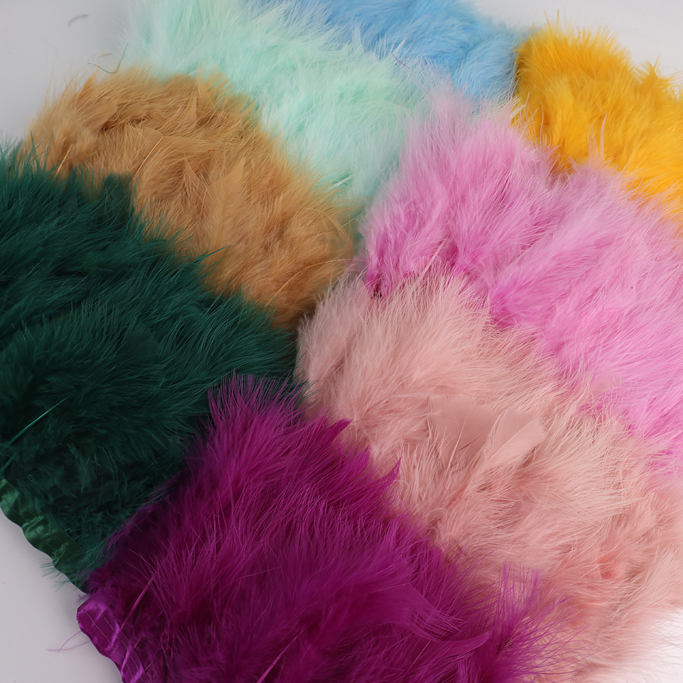 10 Meters Natural Turkey Marab - Feather Trim Marabou ulasan dan harga