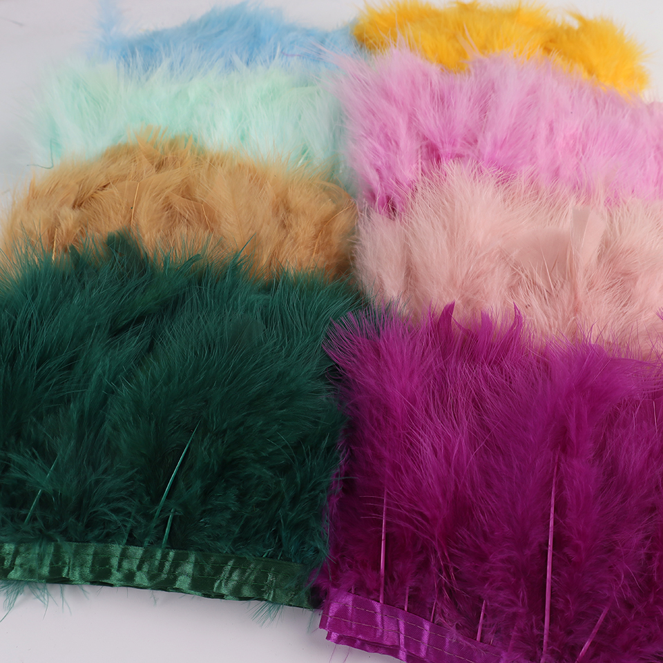 10 Meters Natural Turkey Marab - Feather Trim Marabou ulasan dan harga