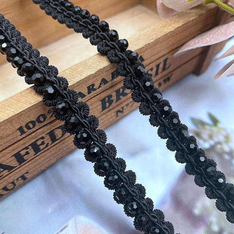 90cm Beaded Lace Trim Braided  - Beaded Trim Fringe ulasan dan harga