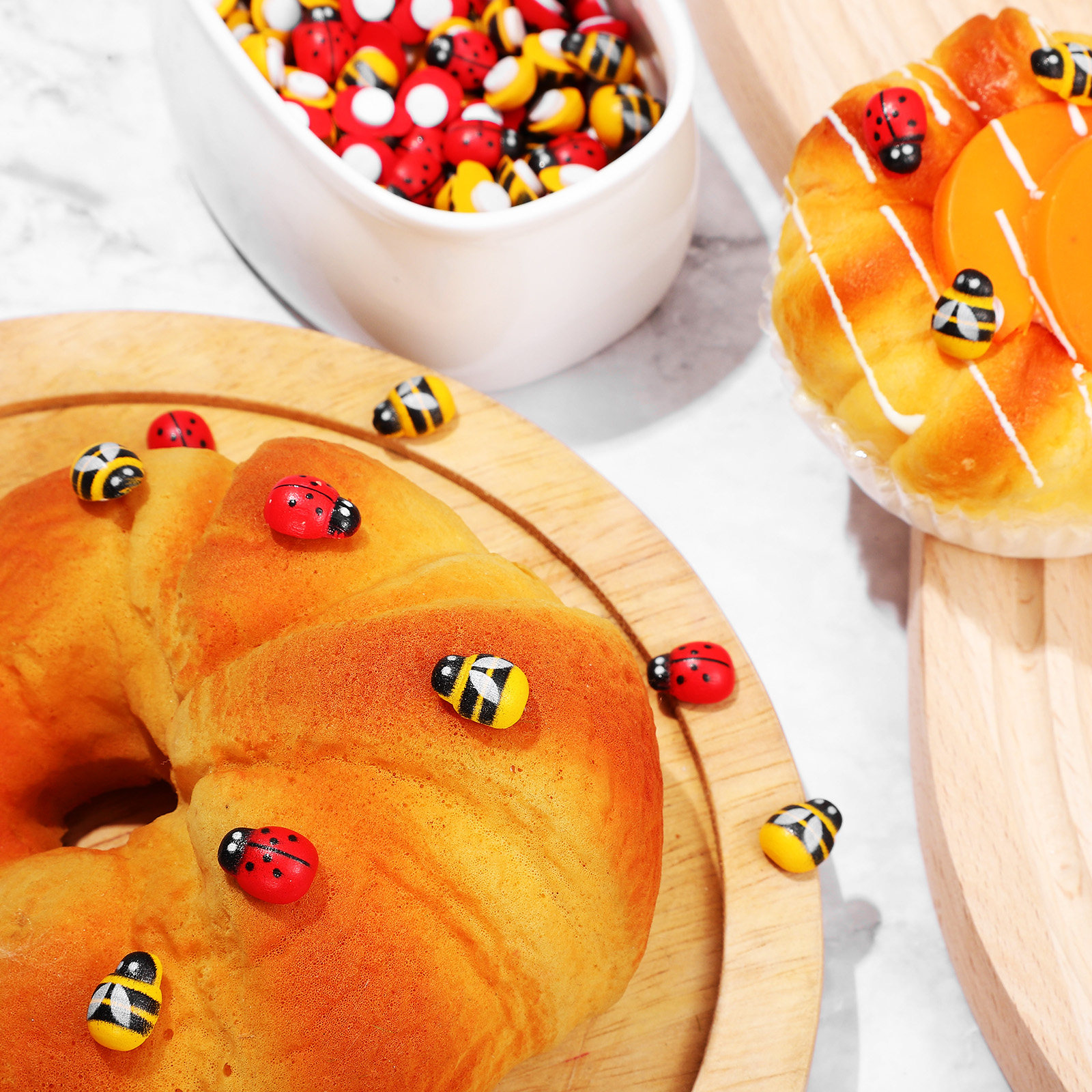 400Pcs Wooden Bee Ladybug Stic - Embellish Craft ulasan dan harga