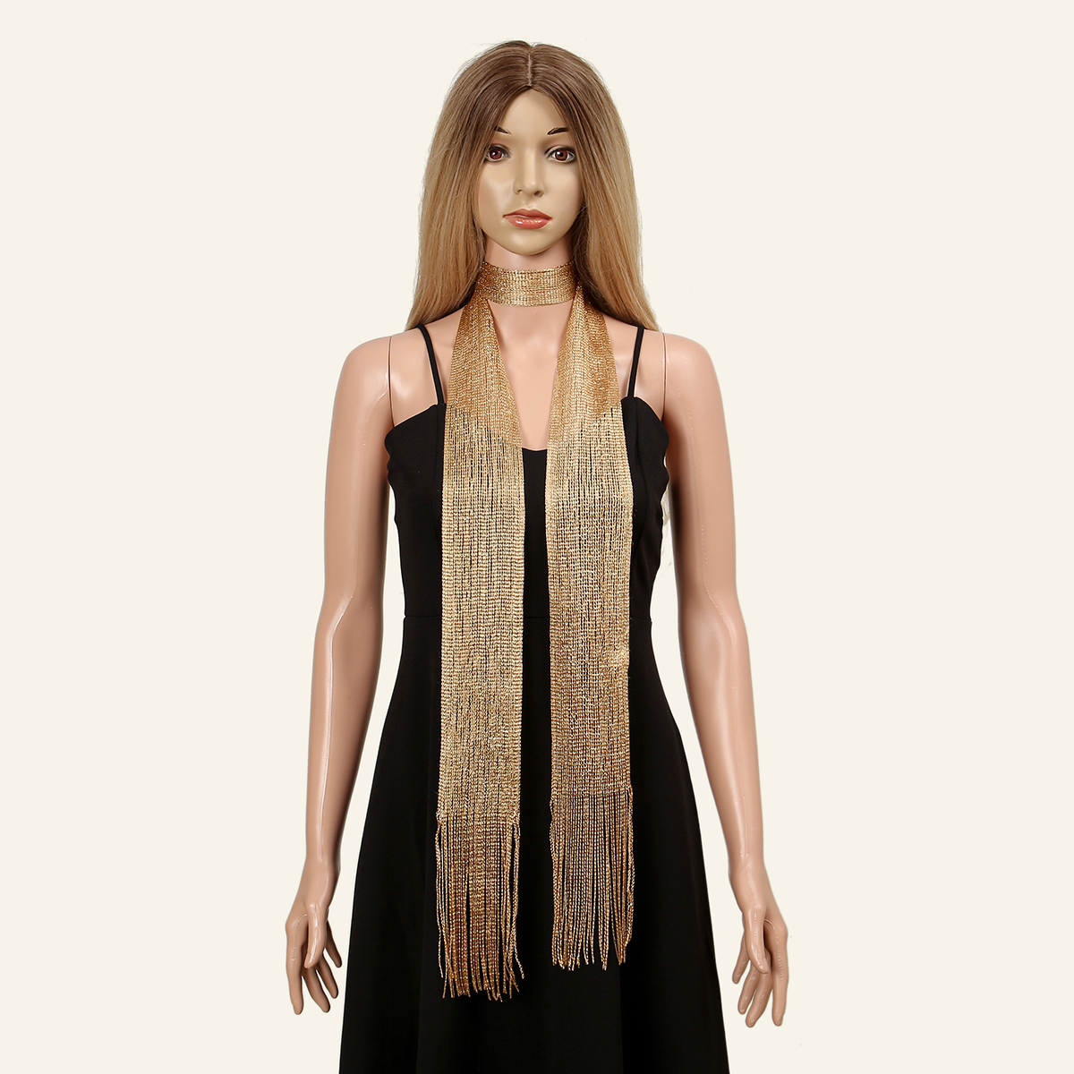 New Fashion Gold Silver Shiny  - Tassel Fringe Trim ulasan dan harga