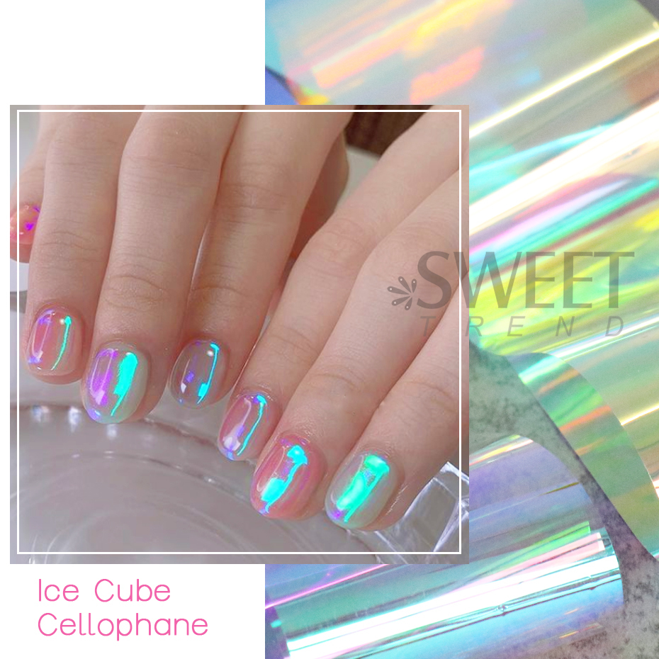 8pcs Holographic Aurora Film N - Glitter Vinyl Roll ulasan dan harga