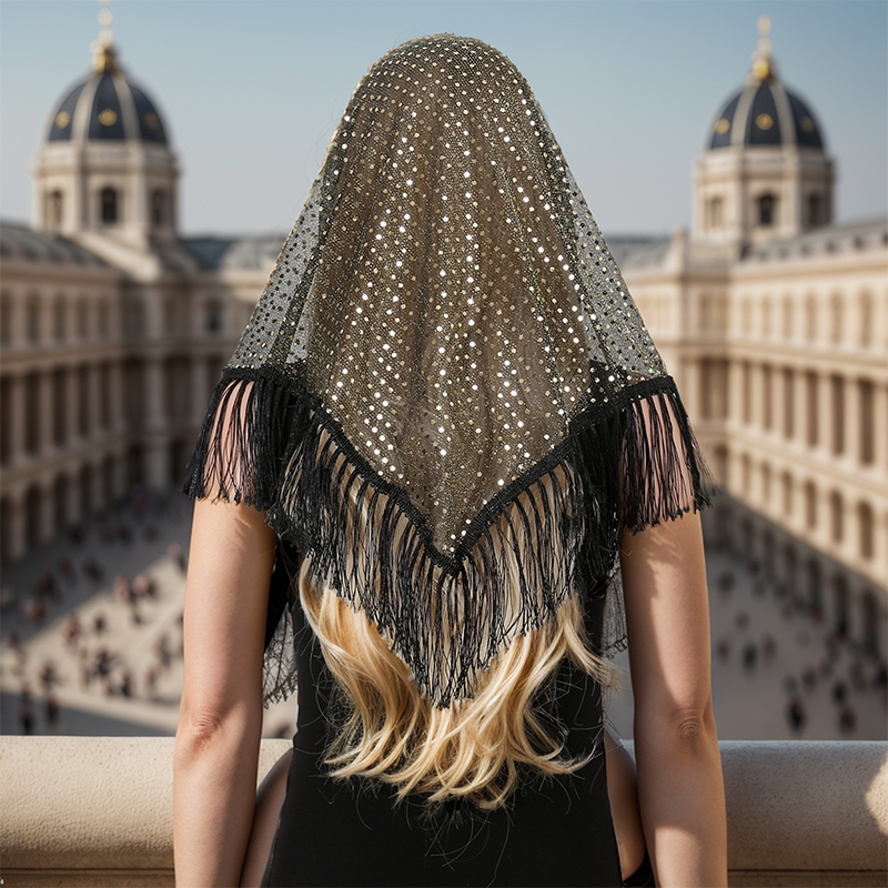2024 Fashion Triangle Scarf Ha - Tassel Fringe Trim ulasan dan harga