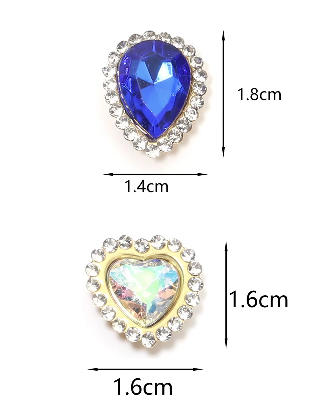 20Pcs Love Heart Acrylic Rhine - Sew On Rhinestone ulasan dan harga