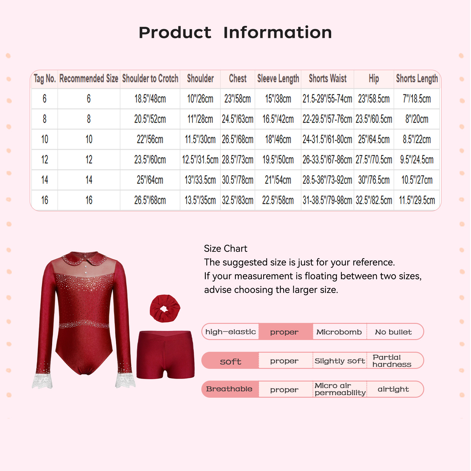 Girls Skating Ballet Dance Leo - Rhinestone Banding Trim ulasan dan harga