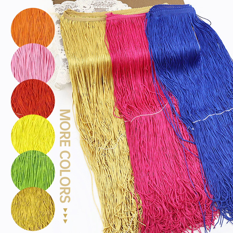 2/5Meters 50cm Long Fringes Ta - Fringe Ribbon Sewing ulasan dan harga