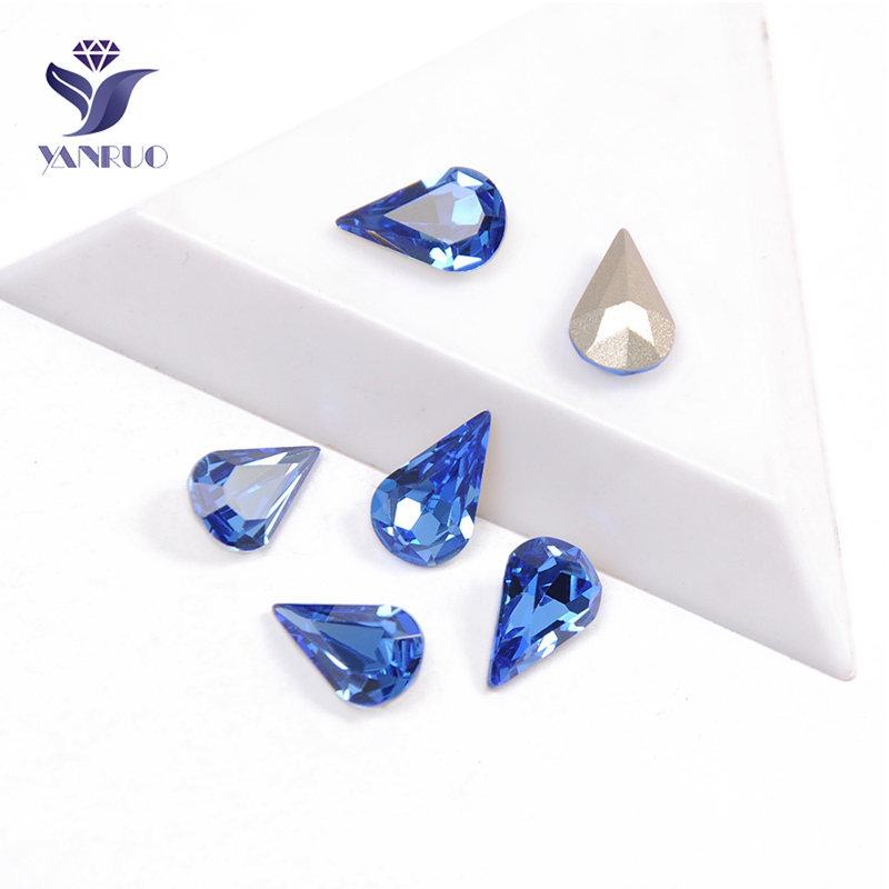 YANRUO 4300 Pear Rhinestones C - Sew On Rhinestone ulasan dan harga