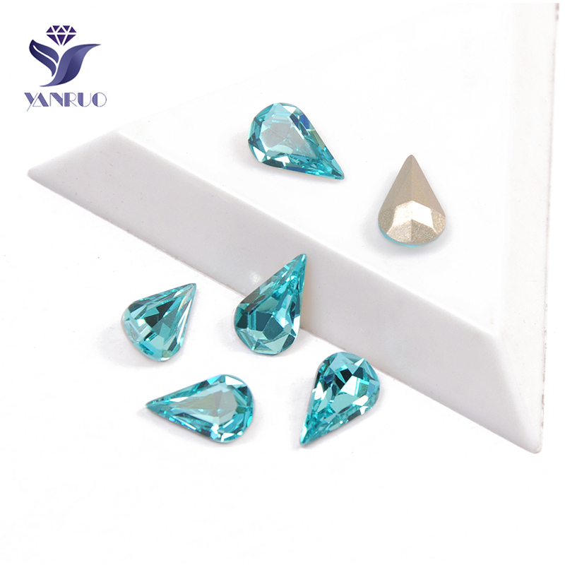 YANRUO 4300 Pear Rhinestones C - Sew On Rhinestone ulasan dan harga