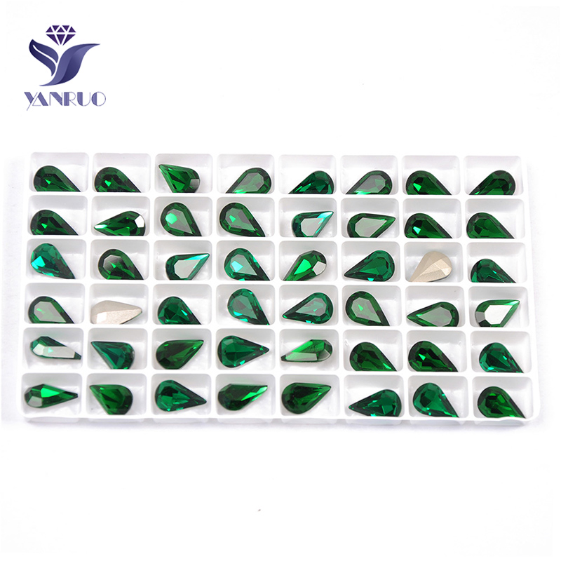 YANRUO 4300 Pear Rhinestones C - Sew On Rhinestone ulasan dan harga